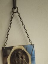 Bénitier Français Jésus et Marie Antique pour la Maison