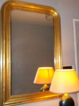 Grand Miroir au mercure Napoléon III doré à la feuille