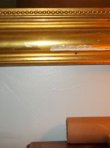 Grand Miroir au mercure Napoléon III doré à la feuille