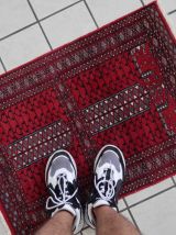 Tapis vintage Pakistanais Lahore fait main, 1C996