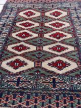 Tapis vintage Ouzbek Bukhara fait main, 1C997