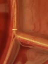 6 assiettes à fondue rouges Lunéville