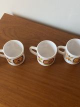 5 petites tasses à café MOBIL 1972 designer Jean-Charles Meu