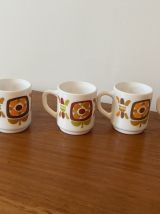 5 petites tasses à café MOBIL 1972 designer Jean-Charles Meu