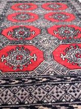 Tapis vintage Ouzbek Bukhara fait main, 1C1009