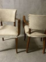 Paire de fauteuils bridge années 50