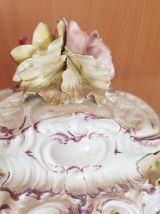 Grande SOUPIERE BARBOTINE VINTAGE SUR PLATEAU