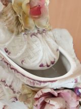 Grande SOUPIERE BARBOTINE VINTAGE SUR PLATEAU