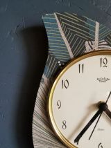 Horloge vintage pendule murale silencieuse asymétrique "Lute