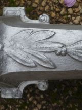 vase , jardinière en fonte d'aluminium , vintage