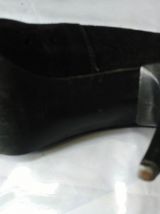 Escarpins noirs croûte de cuir pointure 36 Vintage