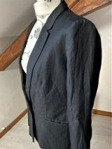 Veste blazer noire en lin taille 38/40