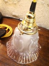 Baladeuse tulipe vintage en verre