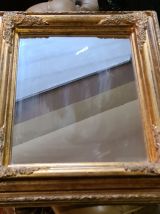 miroir bois patine   or  58x70    tres bon etat  tres epais 