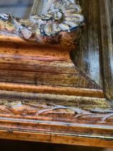 miroir bois patine   or  58x70    tres bon etat  tres epais 