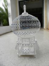 Cage Oiseaux Sidi Bousaid Tunisien Blanc et Bleu