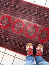 Tapis vintage Ouzbek Bukhara fait main, 1C1022