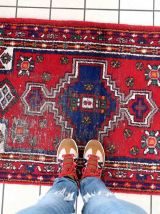 Tapis vintage Persan Hamadan fait main, 1C1025