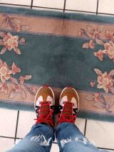 Tapis vinntage Chinois Art Deco fait main, 1C1030