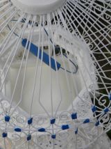 Cage Oiseaux Sidi Bousaid Tunisien Blanc et Bleu