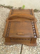boite en bois artisanale , vintage  