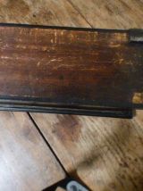 Boite en bois noirci incrustation Céramique