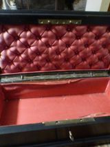 Boite en bois noirci incrustation Céramique