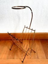 Porte revue métal doré vintage 