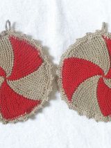 lot de 3 paires de maniques , vintage