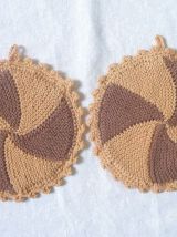 lot de 3 paires de maniques , vintage