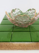 lot dessous de verre + présentoir décoratif