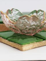 lot dessous de verre + présentoir décoratif