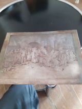 Plaque en métal gravée par L.Aldigier représentant Le baptê