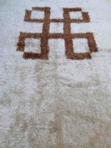 Tapis vintage Madagascar Angora fait main, 1P98