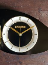 Horloge formica vintage pendule silencieuse "Kiplé noir"