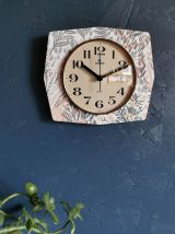 Horloge vintage pendule silencieuse Vedette blanc vert