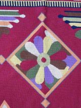 Tapis vintage Français Tapisserie abstraite fait main, 1P118