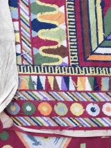 Tapis vintage Français Tapisserie abstraite fait main, 1P118