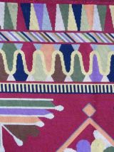 Tapis vintage Français Tapisserie abstraite fait main, 1P118