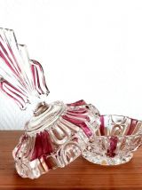 Bonbonnière en verre ciselé 