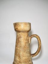 Vase vintage Saint Clément en céramique beige, années 50