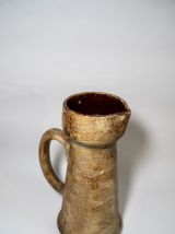 Vase vintage Saint Clément en céramique beige, années 50