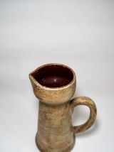 Vase vintage Saint Clément en céramique beige, années 50