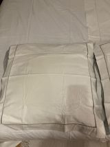 DRAP + 2 TAIES BRODES BLANC