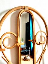 Porte manteau bambou et rotin 1960 