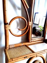 Porte manteau bambou et rotin 1960 