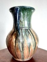 Grand pichet en céramique signé vintage 