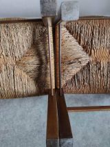 chaises paille et bois