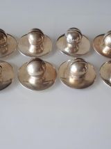 12 Porte-noms de table en métal argenté Chambly