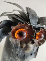 hibou en métal style Curtis Jere